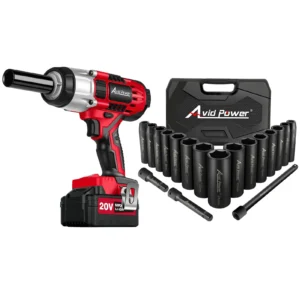 1/2" Cordless Impact Wrench Socket Set - 18-Piece Heavy Duty Metric Sockets for Auto Repair