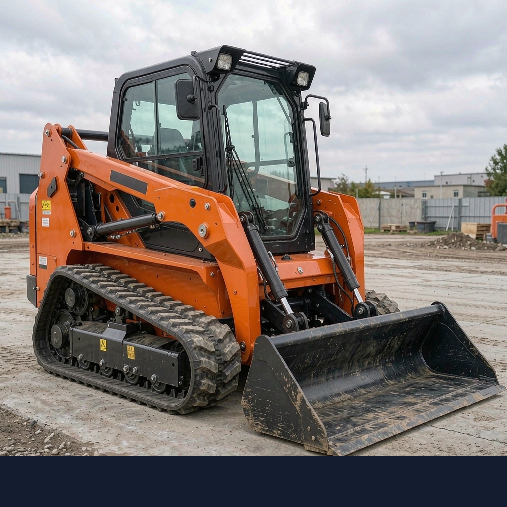 LUYRN compact track loader — crawler skid steer loader on a construction site